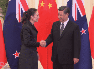 Jacinda Ardern and Xi Jinping